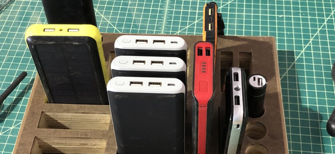 USB Battery Storage Tray